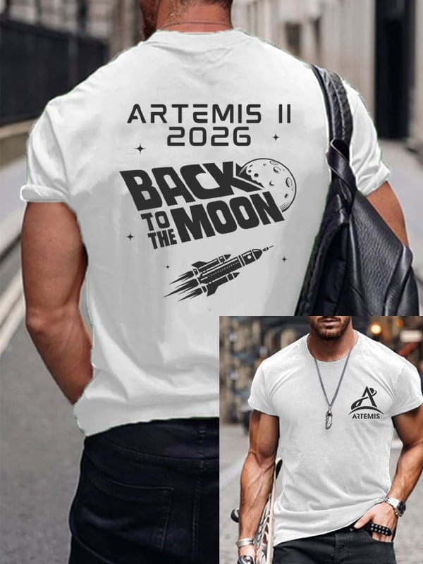 NASA Artemis II T-Shirt Black To The Moon 2026 Clothing Gift For Space Lover - Tradiviet - Image 3