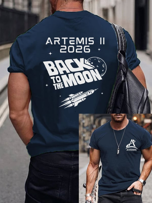NASA Artemis II T-Shirt Black To The Moon 2026 Clothing Gift For Space Lover - Tradiviet - Image 2