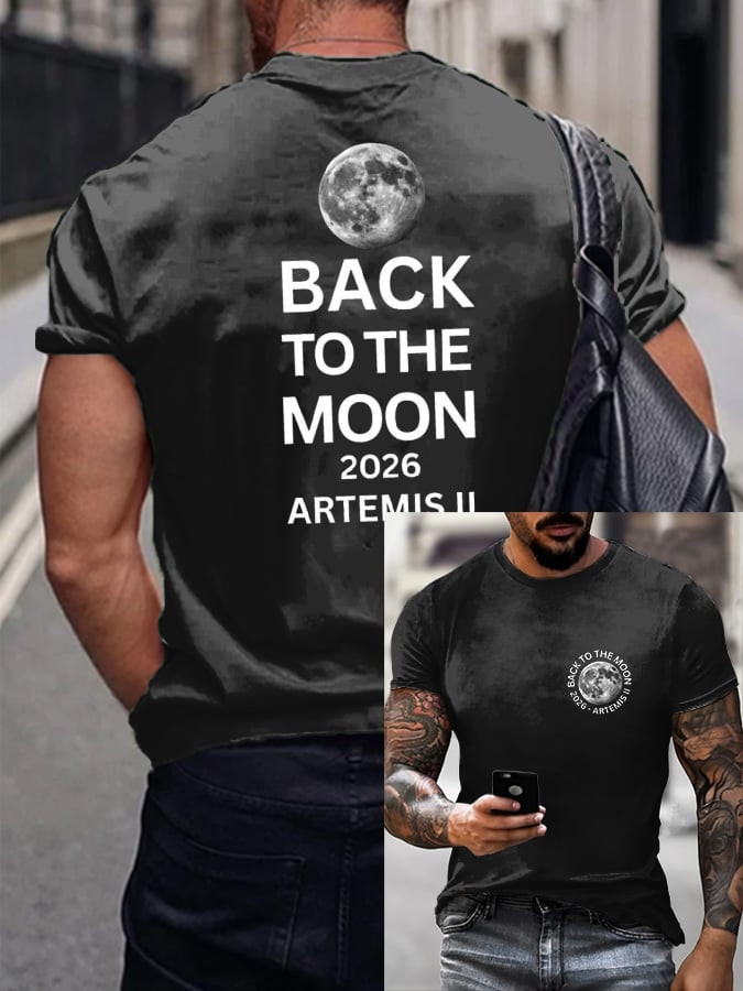 NASA Artemis II T-Shirt Black To The Moon 2026 Tee Gift For Him - Tradiviet