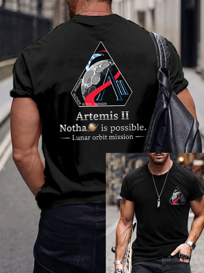NASA Artemis II T-Shirt Nothing Is Impossible Shirt Space Lover Gift - Tradiviet
