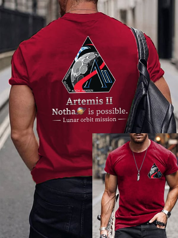 NASA Artemis II T-Shirt Nothing Is Impossible Shirt Space Lover Gift - Tradiviet - Image 2