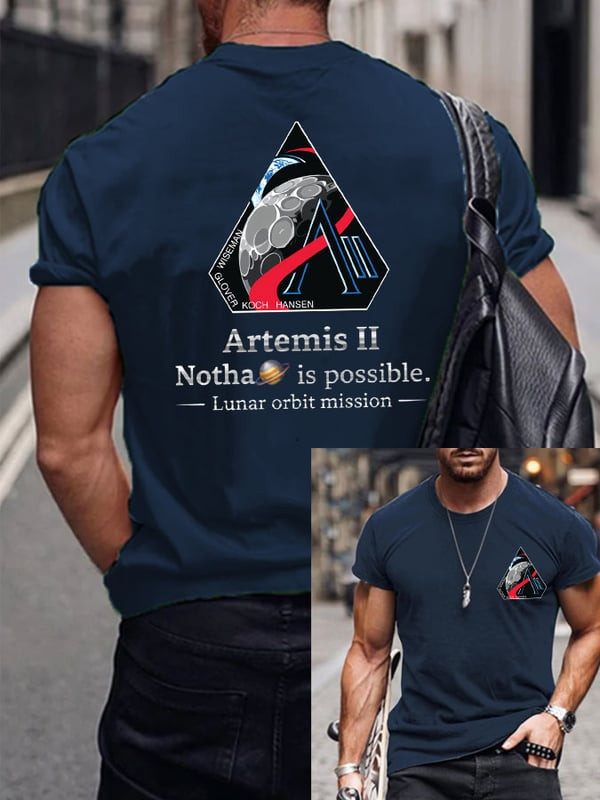 NASA Artemis II T-Shirt Nothing Is Impossible Shirt Space Lover Gift - Tradiviet - Image 3