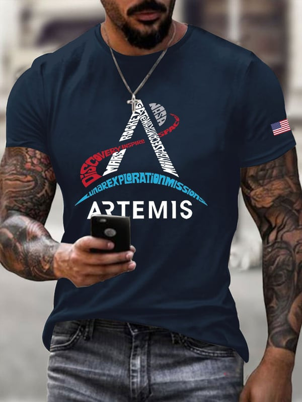 NASA Artemis Word T-Shirt Moon Base Camp Shirt Gift For NASA Enthusiast - Tradiviet - Image 3
