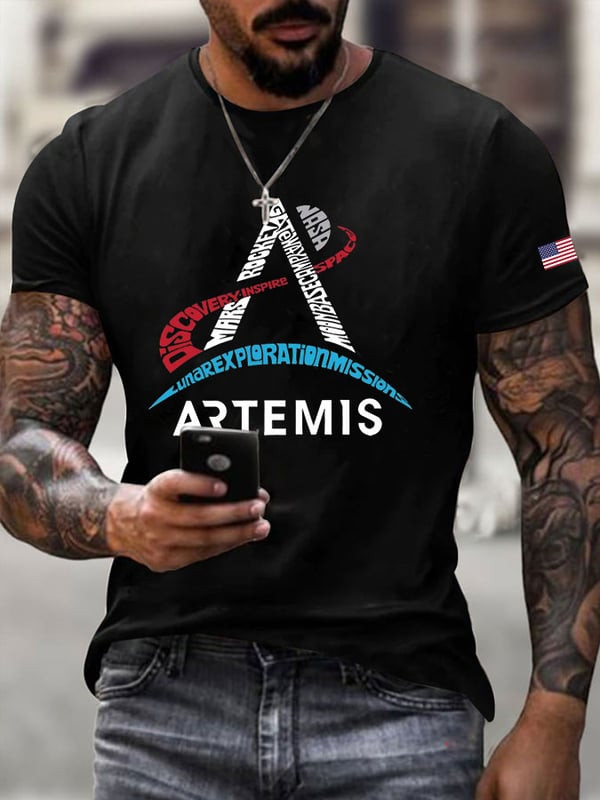 NASA Artemis Word T-Shirt Moon Base Camp Shirt Gift For NASA Enthusiast - Tradiviet - Image 2