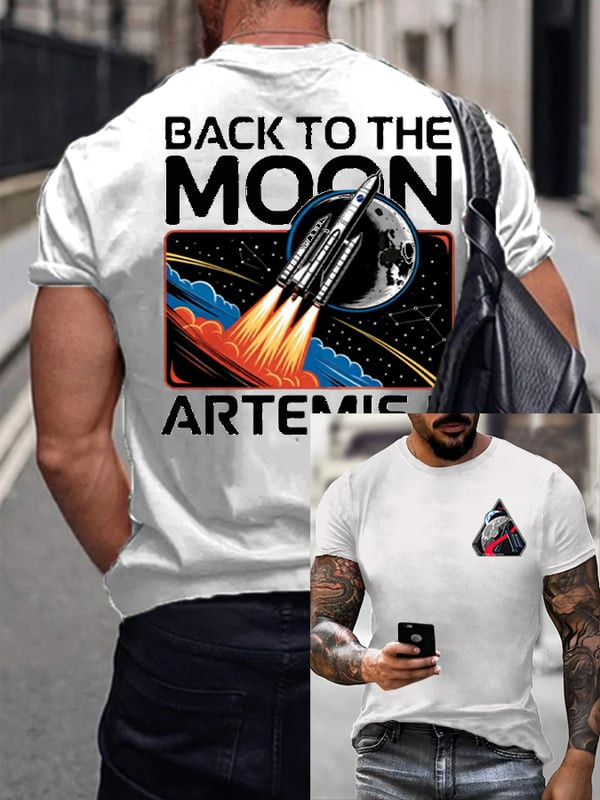NASA Moon Mission 2026 T-Shirt Black To The Moon 2026 Clothing Gift For Science Nerd - Tradiviet - Image 2