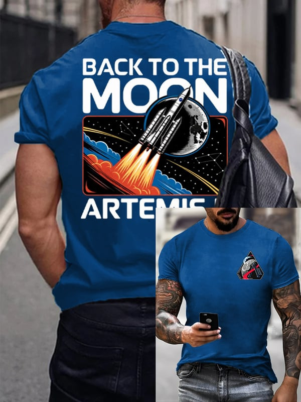 NASA Moon Mission 2026 T-Shirt Black To The Moon 2026 Clothing Gift For Science Nerd - Tradiviet - Image 3