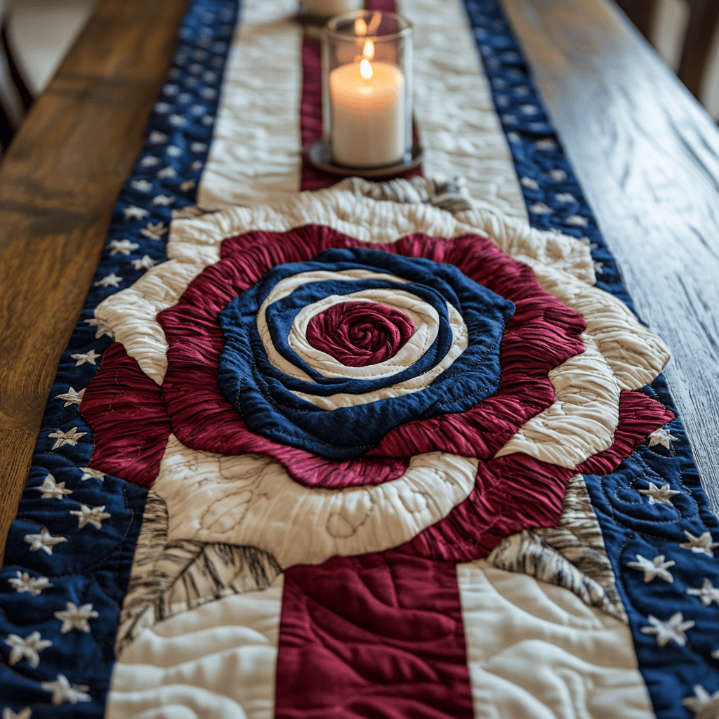 National Glory Quilted Table Runner  Dining Table Runner 4Th Of July Party Gifts