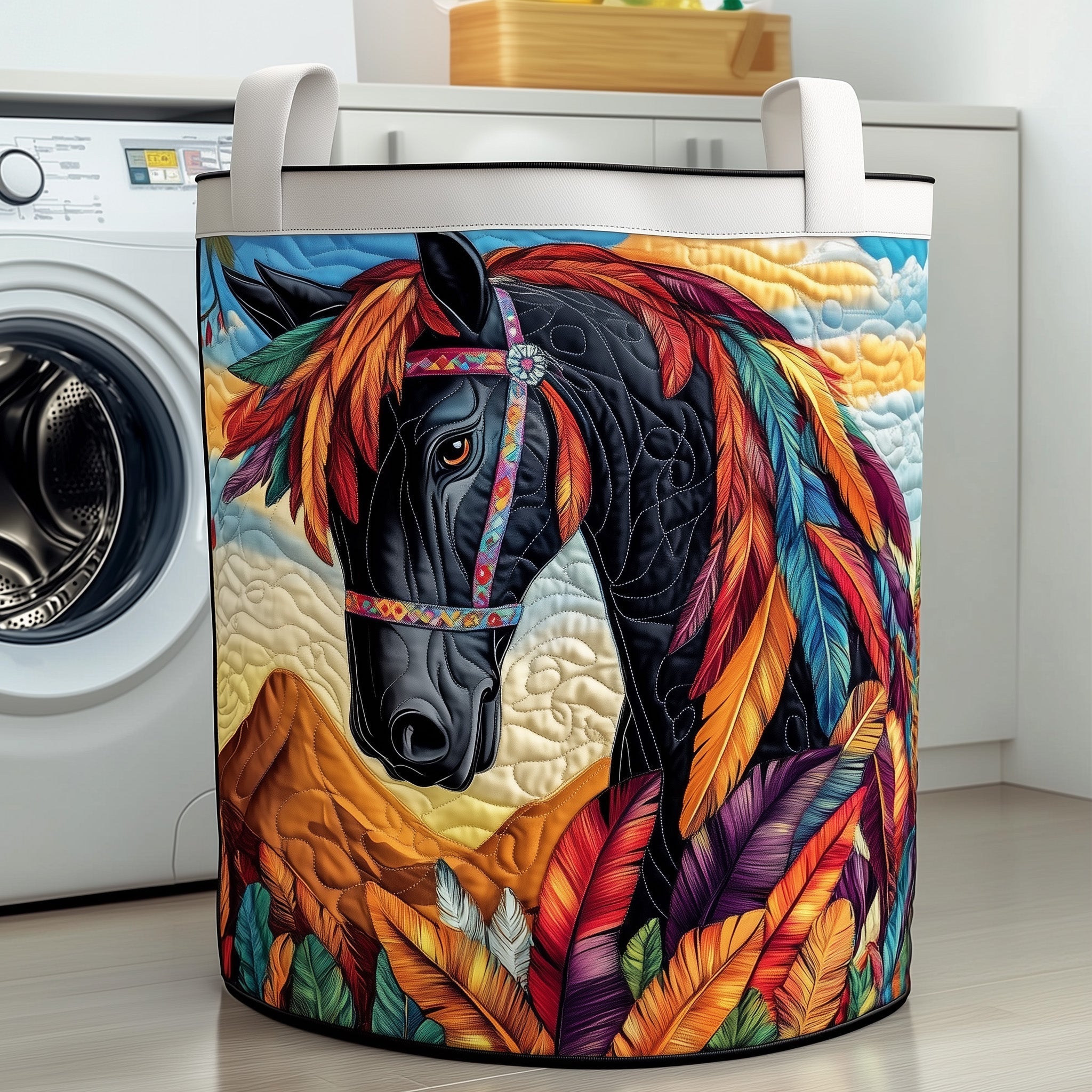 Native Pride Quilted Laundry Basket Cute Storage Baskets Mothers Day Present Ideas - Tradiviet