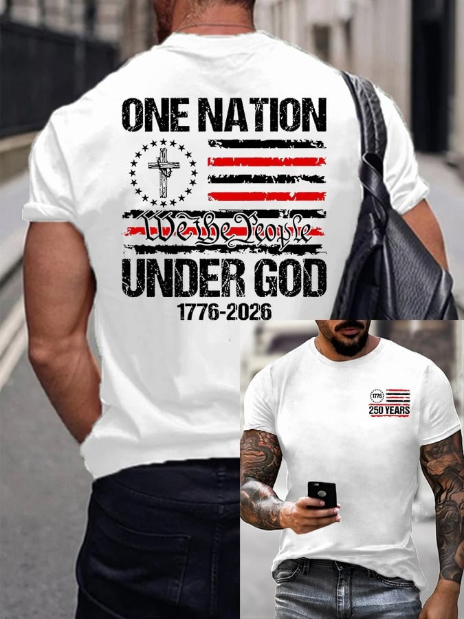 One Nation Under God 1776 2026 Shirt We The People T-Shirt 250th Anniversary Apparel Mens - Tradiviet - Image 2