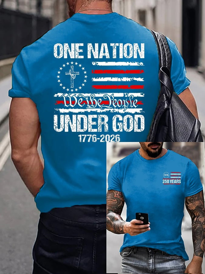 One Nation Under God 1776 2026 Shirt We The People T-Shirt 250th Anniversary Apparel Mens - Tradiviet - Image 3