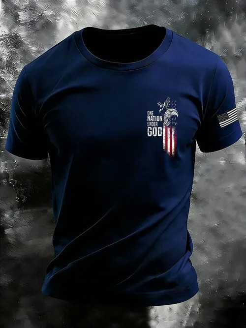 One Nation Under God T-Shirt Patriotic USA 250th Anniversary Clothing Gifts For Men - Tradiviet - Image 2