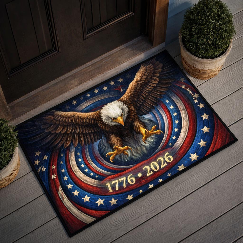 Patriot Legacy Eagle Doormat Patriotic American Flag Bald Eagle Decor Gift For Her - Tradiviet