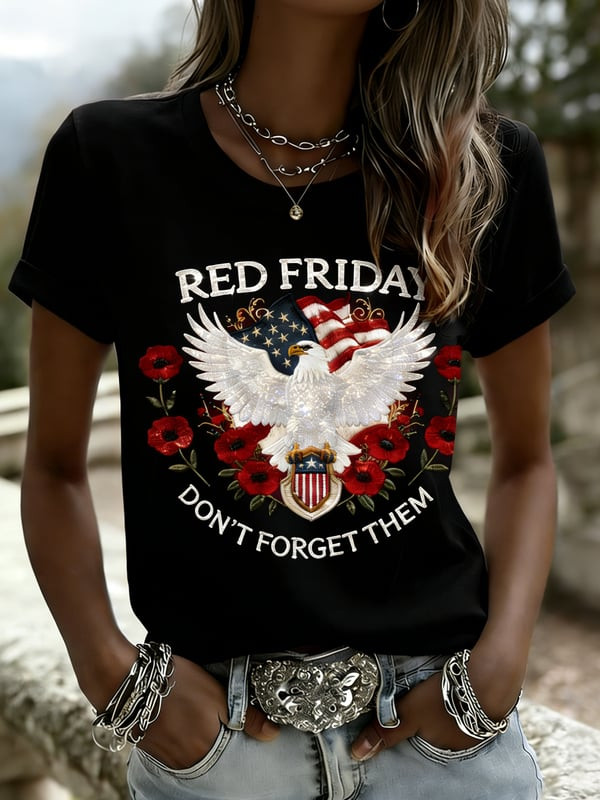 Patriotic Red Friday T-Shirt Don't Forget Them Clothing Gifts For Sister - Tradiviet - Image 3
