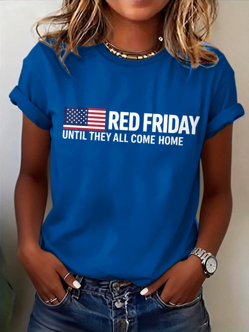 Patriotic Red Fridays T-Shirt Until They All Come Home Clothing Gifts For Women - Tradiviet - Image 4