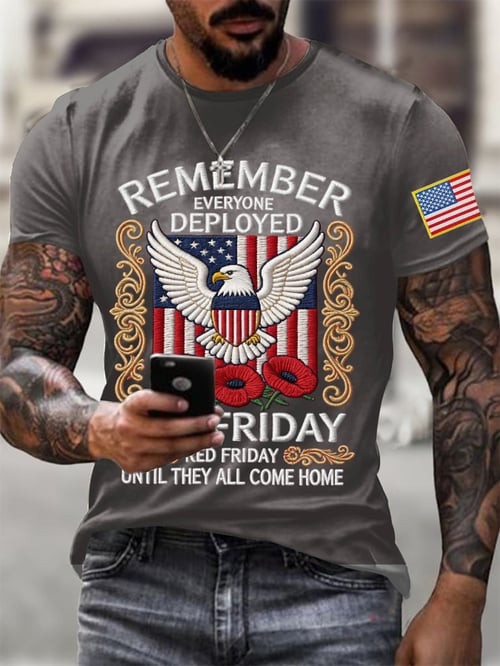 Patriotic Remember Everyone Deployed T-Shirt Until They All Come Home Merch Gift Ideas - Tradiviet - Image 3