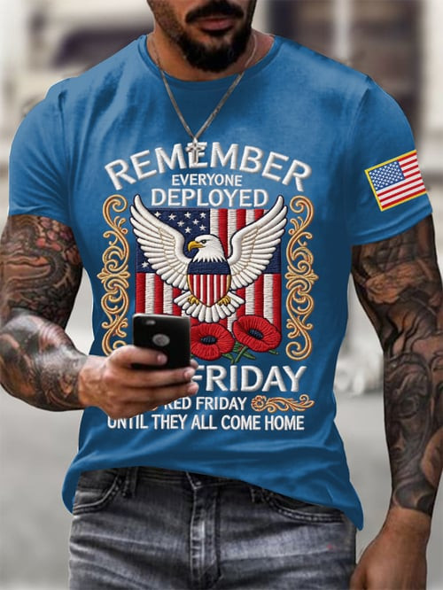 Patriotic Remember Everyone Deployed T-Shirt Until They All Come Home Merch Gift Ideas - Tradiviet - Image 5