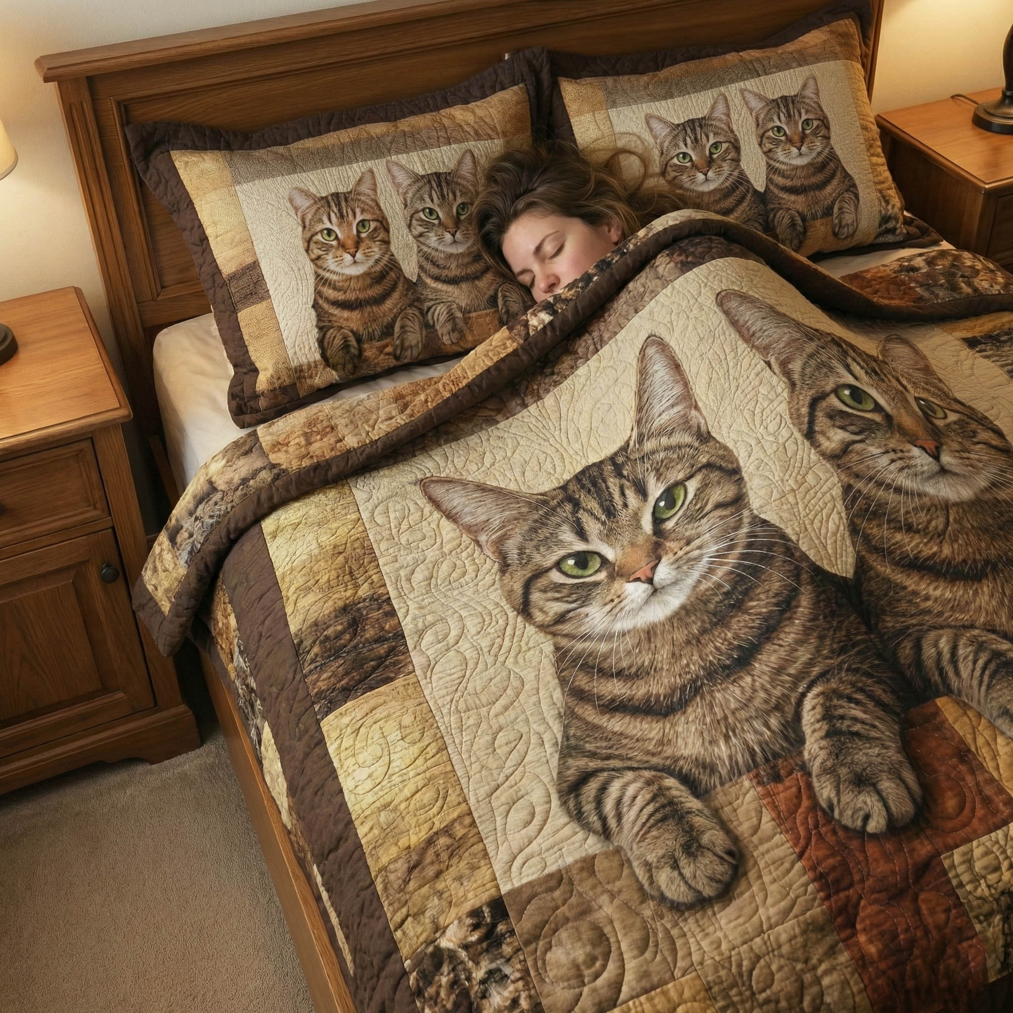 Pawfect Gang Quilted Bedding Set Bedroom Decorations Gift Ideas For Dad - Tradiviet - Image 3