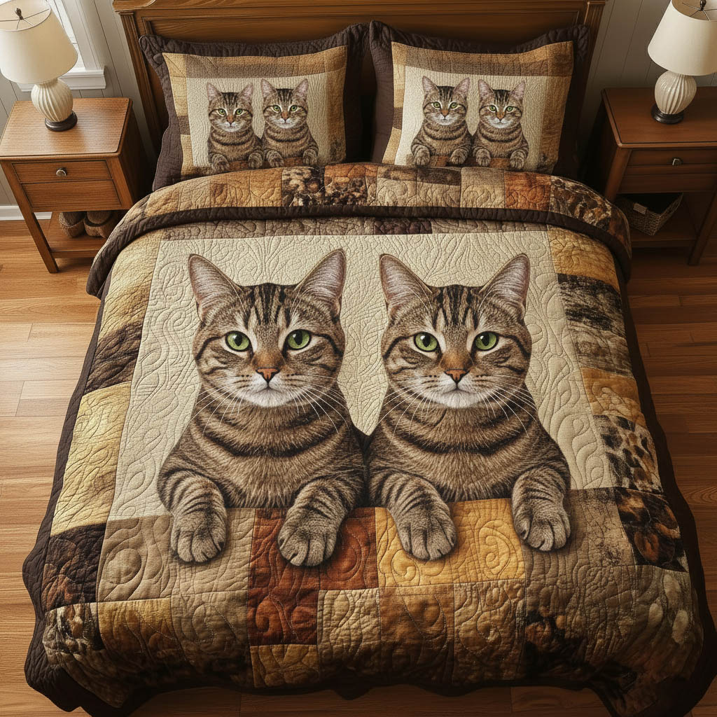 Pawfect Gang Quilted Bedding Set Bedroom Decorations Gift Ideas For Dad - Tradiviet
