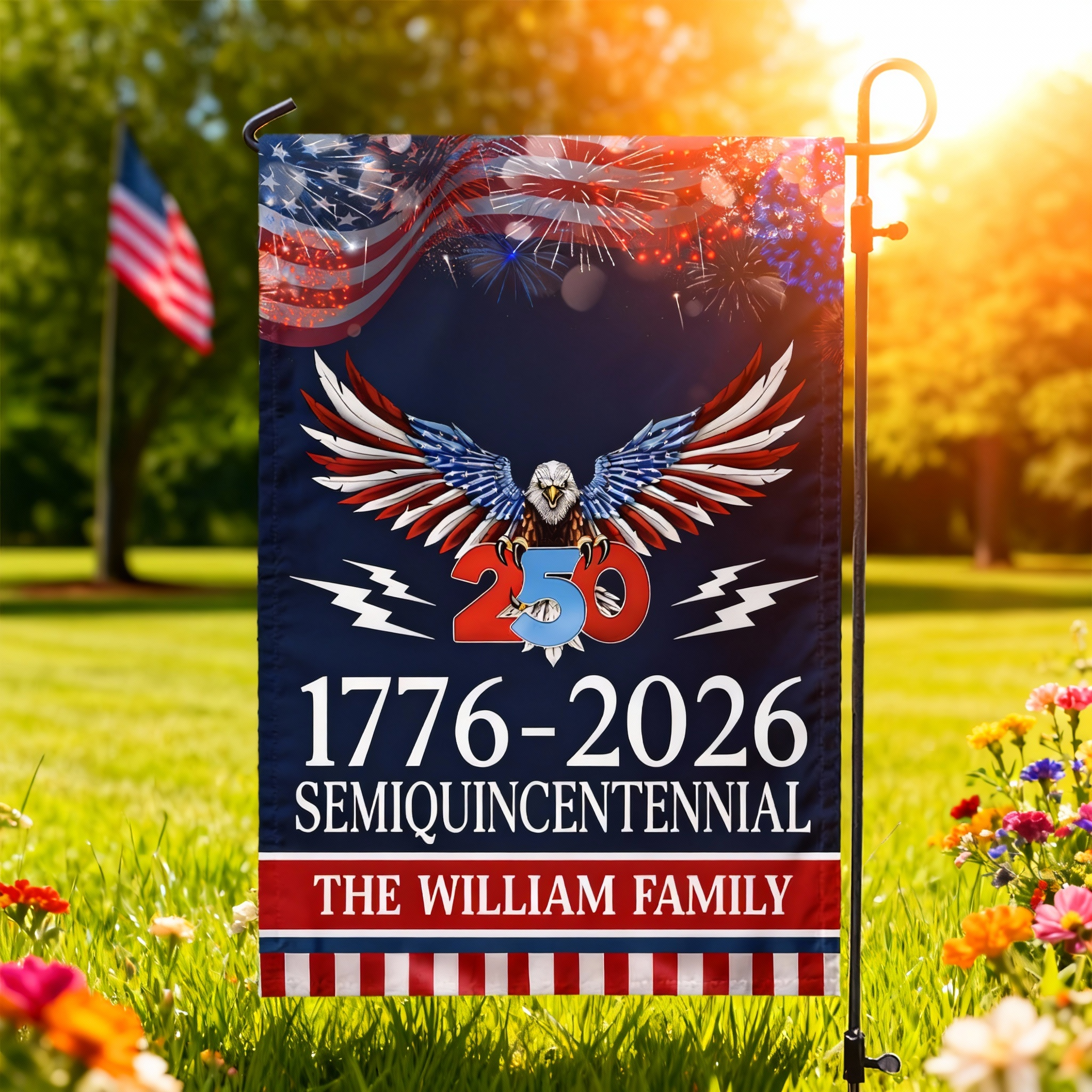 Personalized 1776 2026 Semiquincentennial Flag America 250Th Anniversary Merch Gift Ideas - Tradiviet