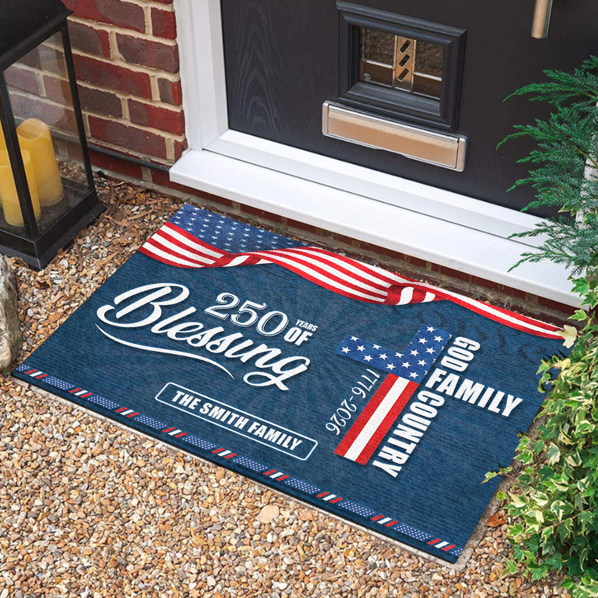 Personalized 250 Years Of Blessing Doormat Anniversary 250th Of America Patriotic Gifts - Tradiviet