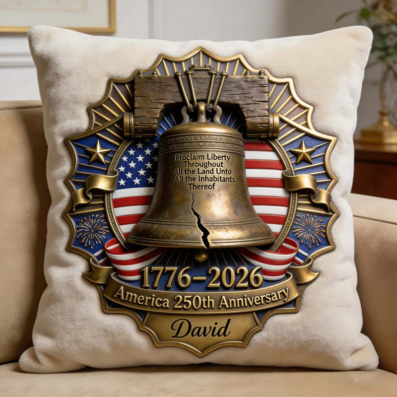 Personalized 250th Anniversary Shape Pillow Best 4Th Of July Gifts - Tradiviet