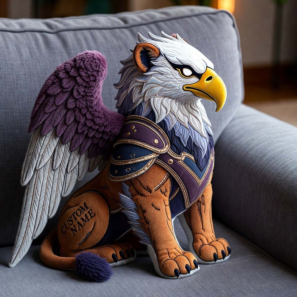 Personalized Amethyst Sky Griffin Shaped Pillow Good Gifts For Brothers - Tradiviet