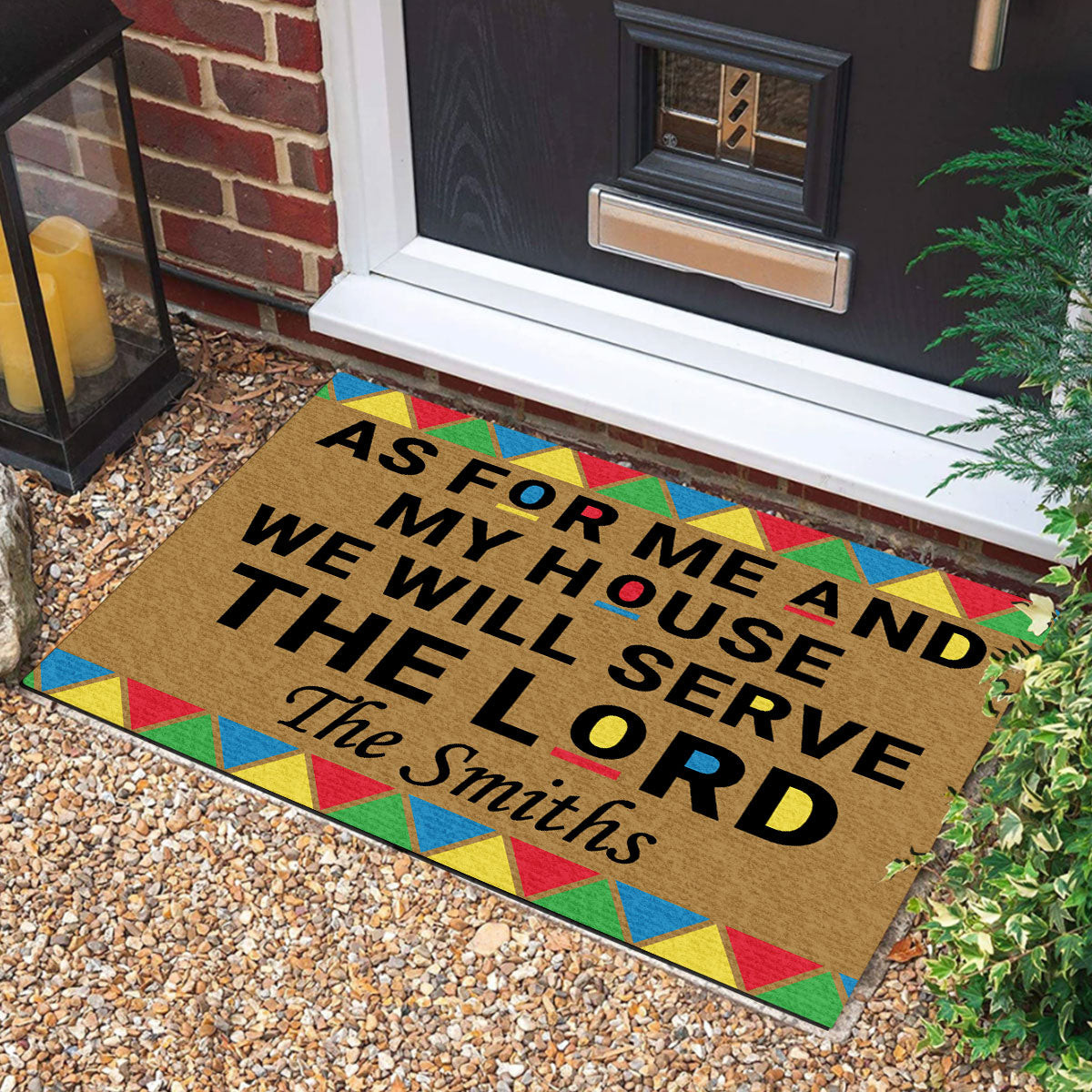 Personalized As For Me And My House We Will Serve The Lord Doormat 250 Years Of America Doormat - Tradiviet