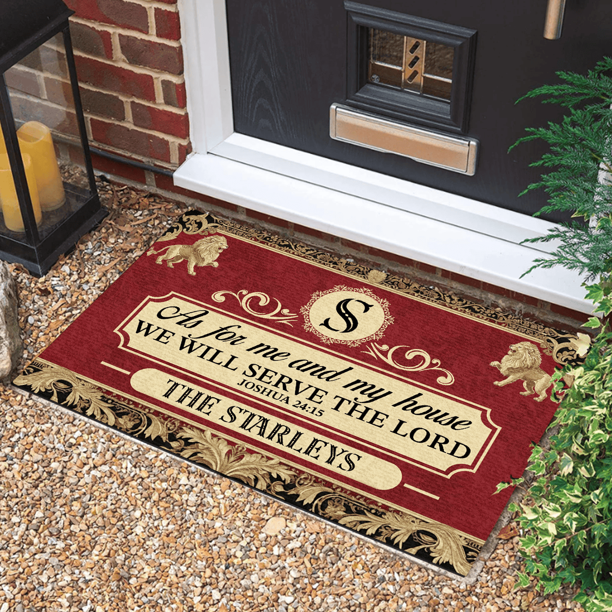 Personalized As For Me And My House We Will Serve The Lord Doormat America 250 Years Doormat - Tradiviet