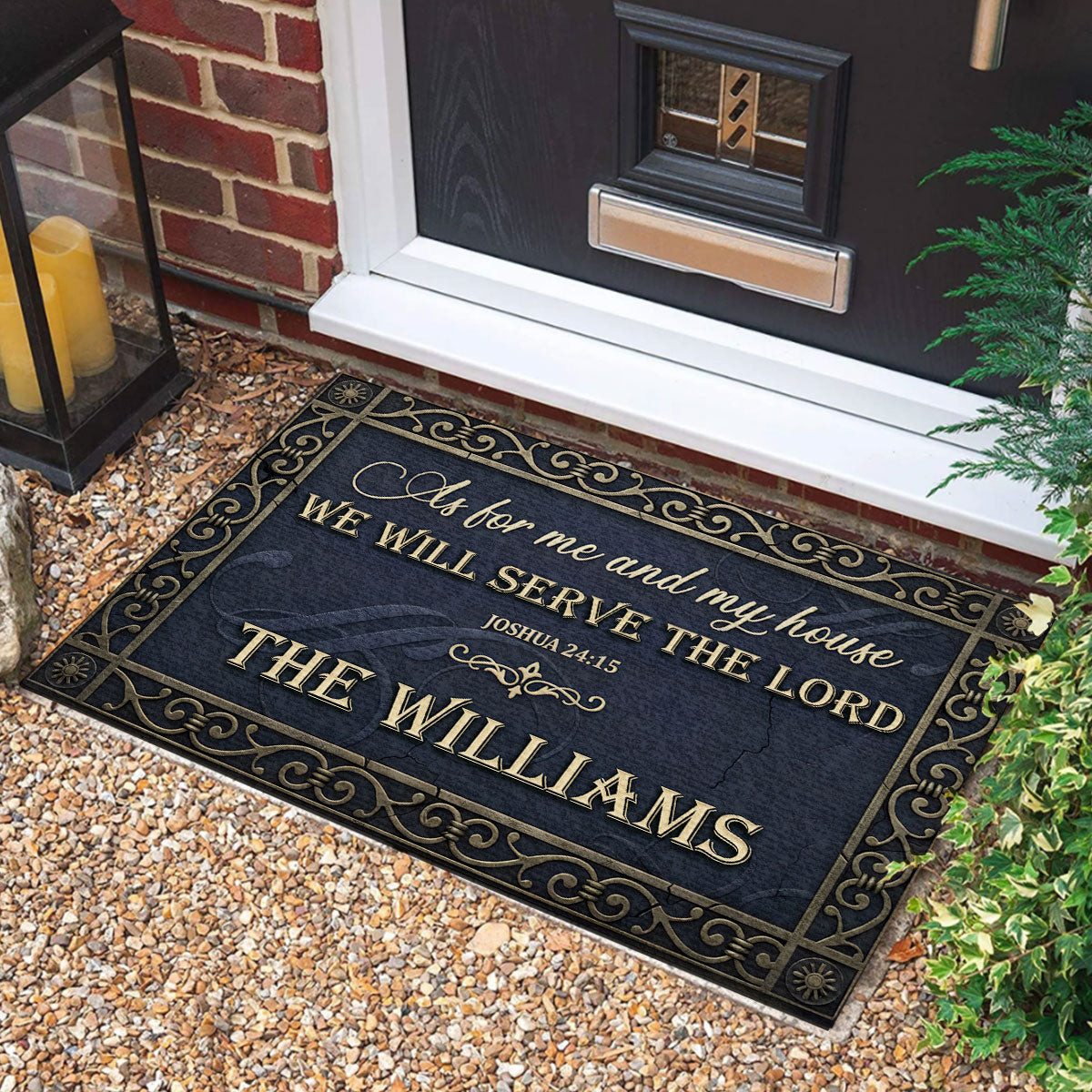 Personalized As For Me And My House We Will Serve The Lord Doormat USA 250 Years Of Liberty Mat - Tradiviet