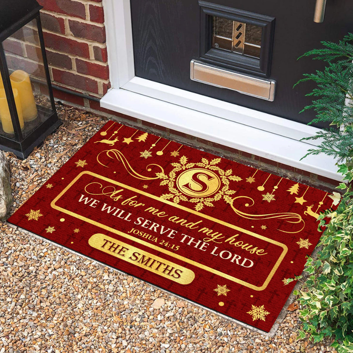 Personalized As For Me And My House We Will Serve The Lord Doormat USA 250 Years Strong Doormat - Tradiviet