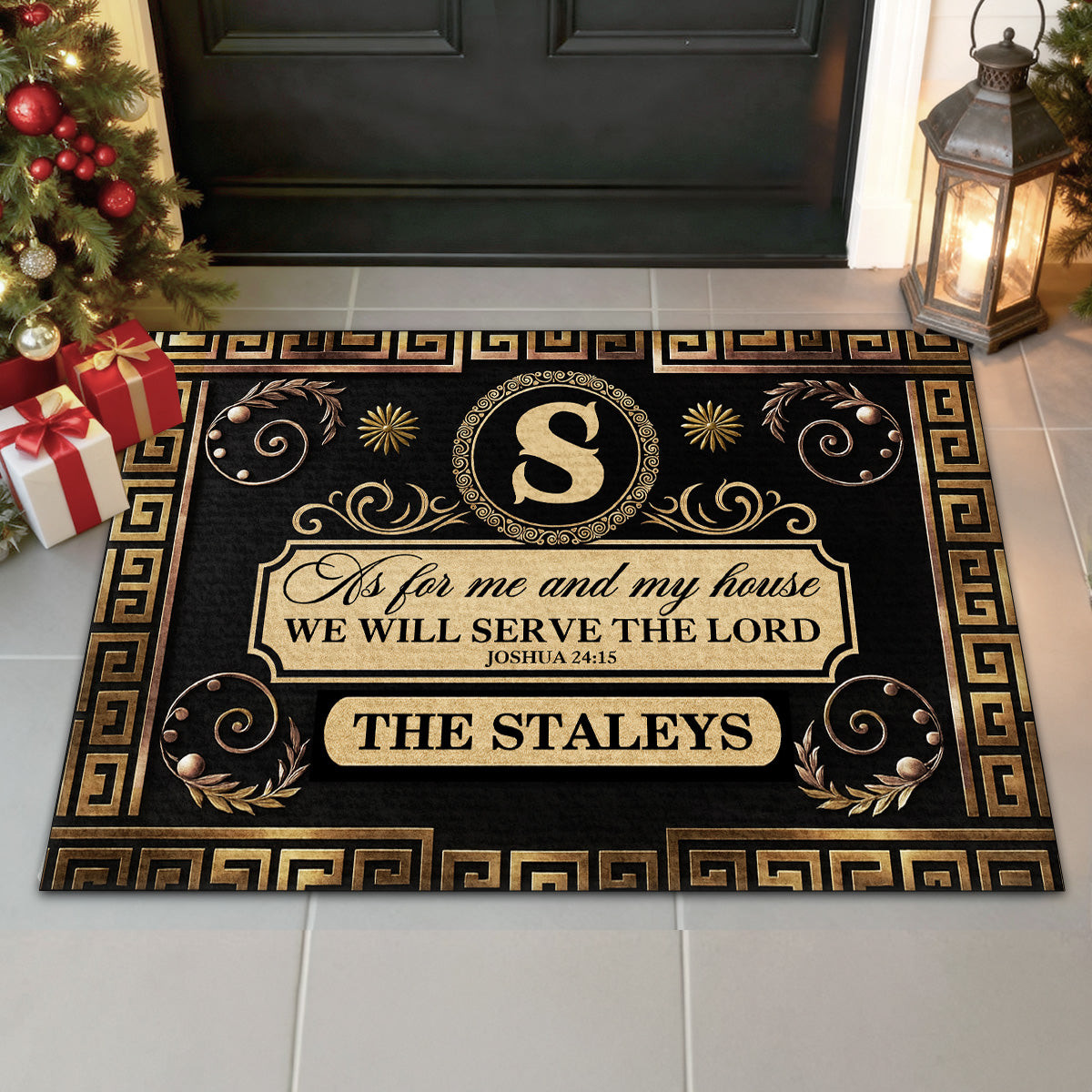 Personalized As For Me And My House We Will Serve The Lord Doormat USA 250Th Anniversary Doormat - Tradiviet