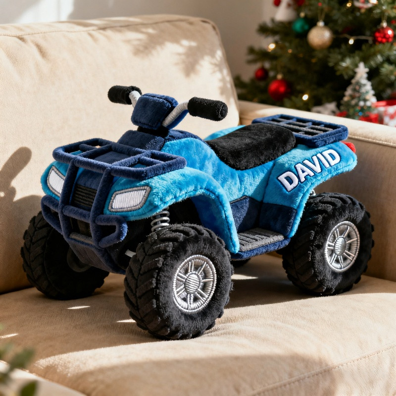 Personalized ATV Pillow Custom Name Four Wheeler Plush Bets Gift For Kids Boys - Tradiviet