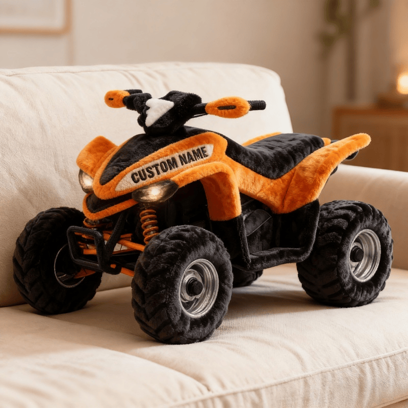 Personalized ATV Plush Custom Name Four Wheeler Plush ATV Pillow Gift For Son - Tradiviet