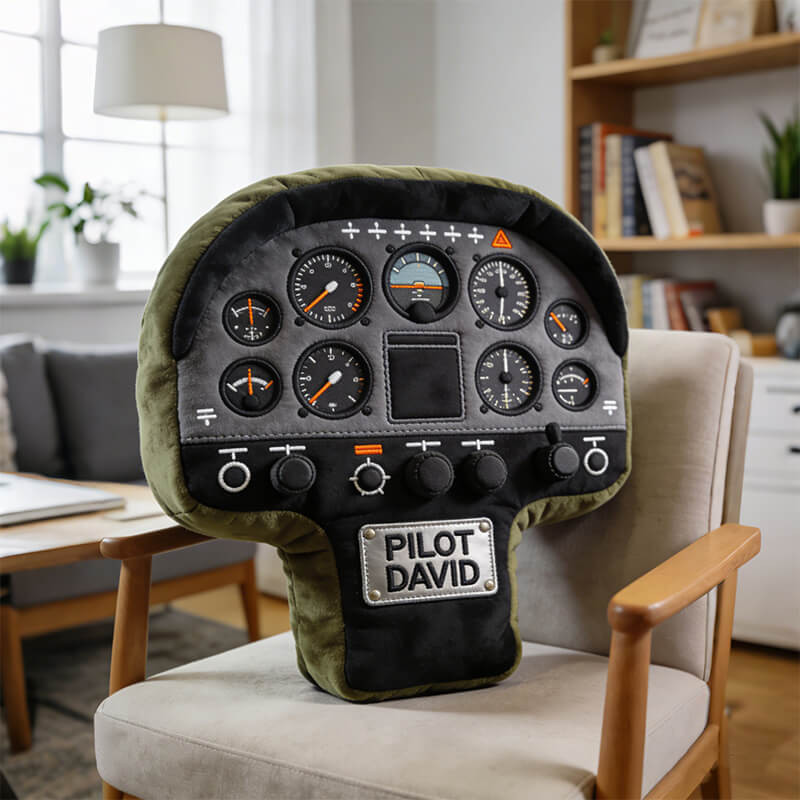 Personalized Aviation Cockpit Pillow Pilot Instrument Panel Plush Best Gift For Husband - Tradiviet