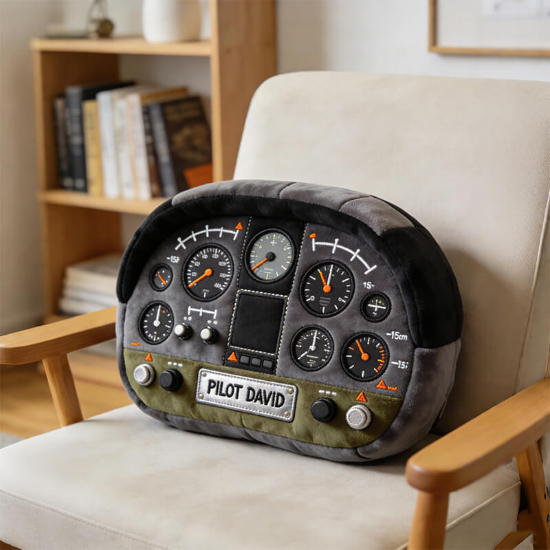 Personalized Aviation Dashboard Pillow Aviation Instrument Panel Plush Gift Aviation Lover Gifts - Tradiviet