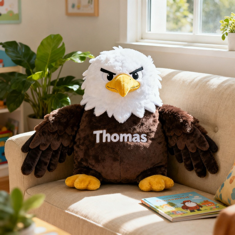Personalized Bald Eagle Shape Pillow Good Birthday Presents For Dad - Tradiviet