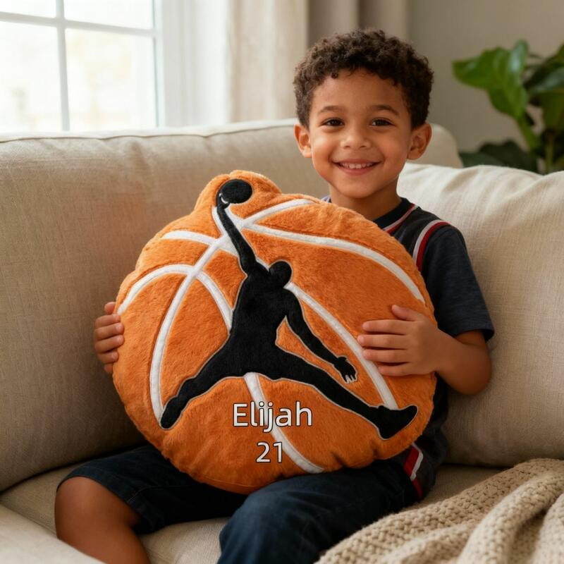 Personalized Basketball Pillow Superstar Silhouettes Soft Plush Basketball Enthusiasts Gift Ideas - Tradiviet