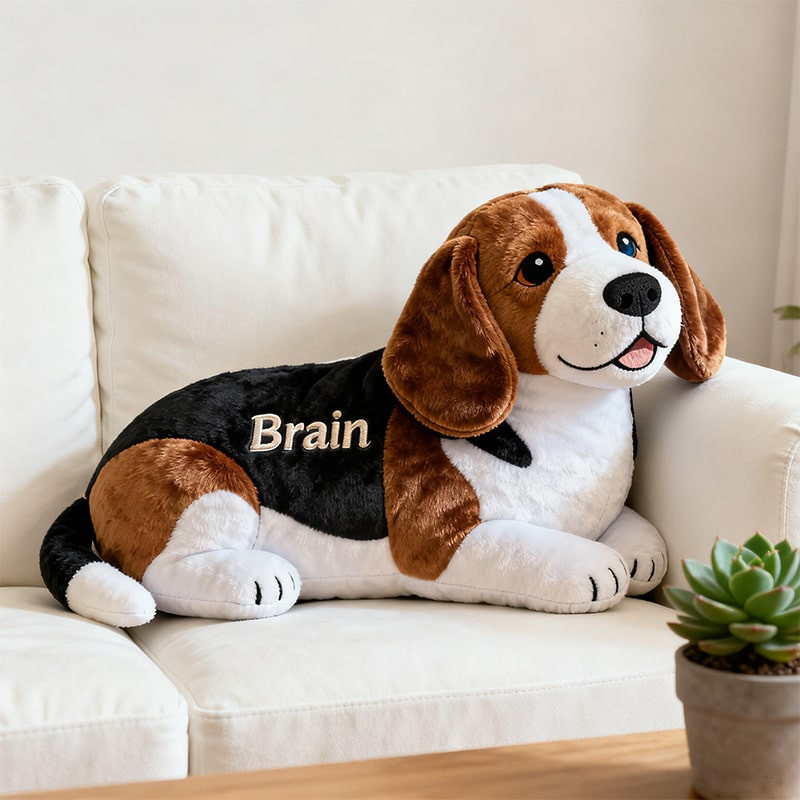 Personalized Beagle Pillow Cute Dog Plush Pet Lover Pillow Unique Gift For Wife - Tradiviet