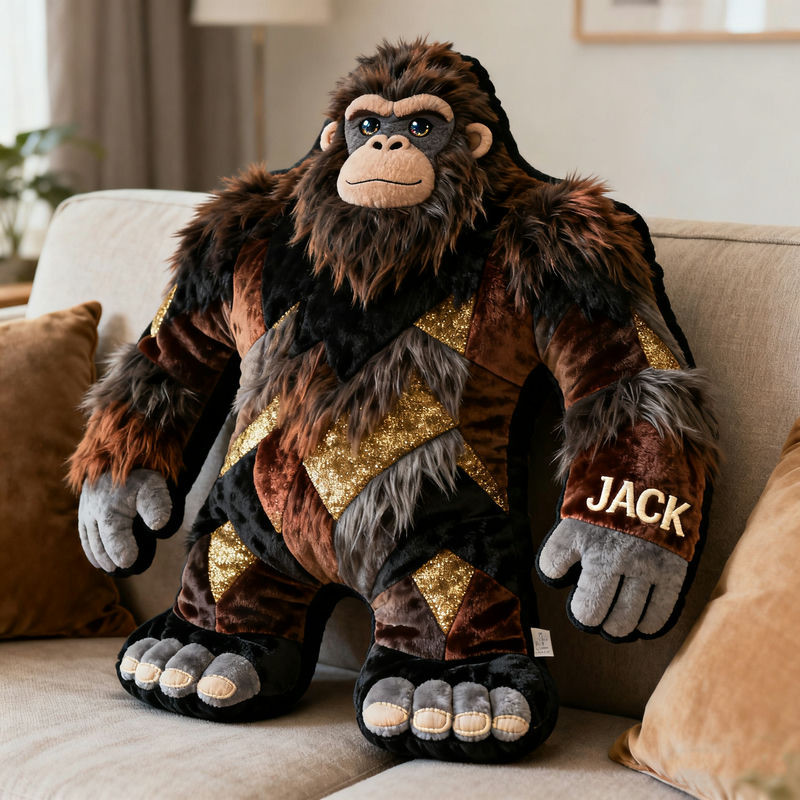 Personalized Bigfoot Pillow Yeti Stuffed Animal Unique Gift For Husbnad - Tradiviet