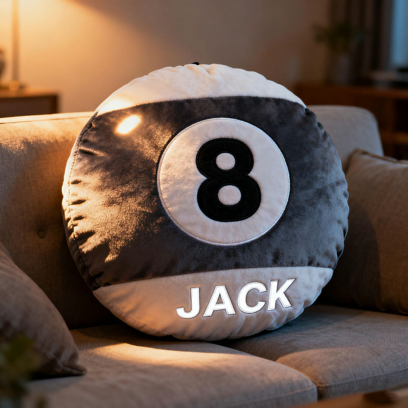 Personalized Billiards Pillow Custom Name Pool Ball Plush Best Gift For Friends - Tradiviet
