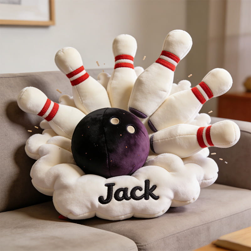 Personalized Bowling Pillow Bowling Player Plush Sports Gift for Husbnad - Tradiviet