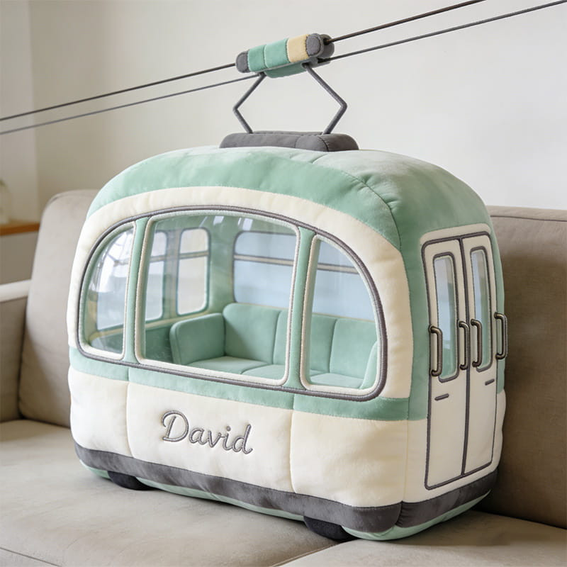 Personalized Cable Car Pillows Custom Name Cable Plush Best Gift For Dad - Tradiviet