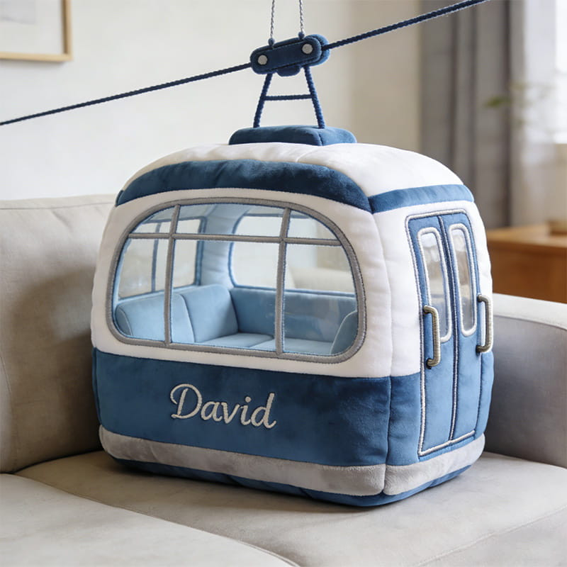 Personalized Cable Car Pillows Custom Name Cable Plush Best Gift For Dad - Tradiviet