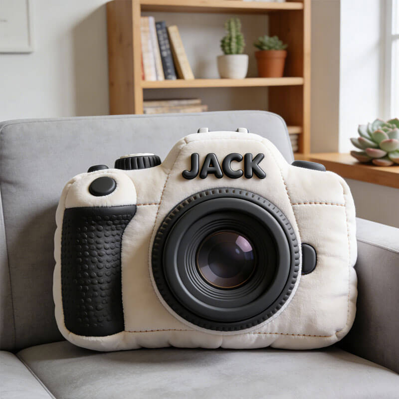 Personalized Camera Pillow Camera Plush Toy Custom Came Gift for Men Him - Tradiviet