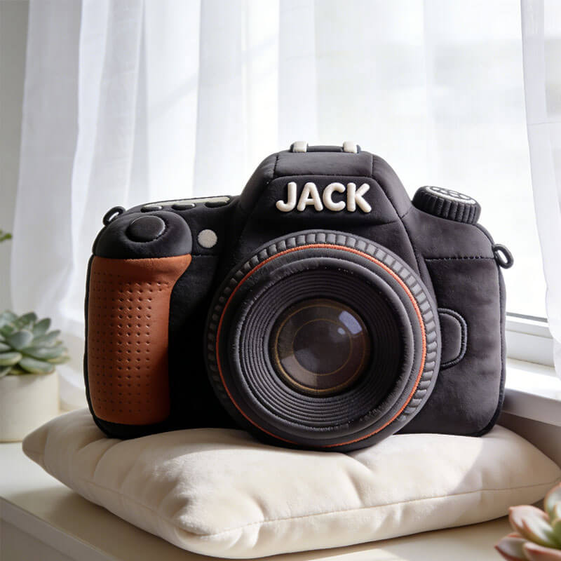Personalized Camera Pillow Custom Came Photography Lover Plush Best Gift for Her - Tradiviet