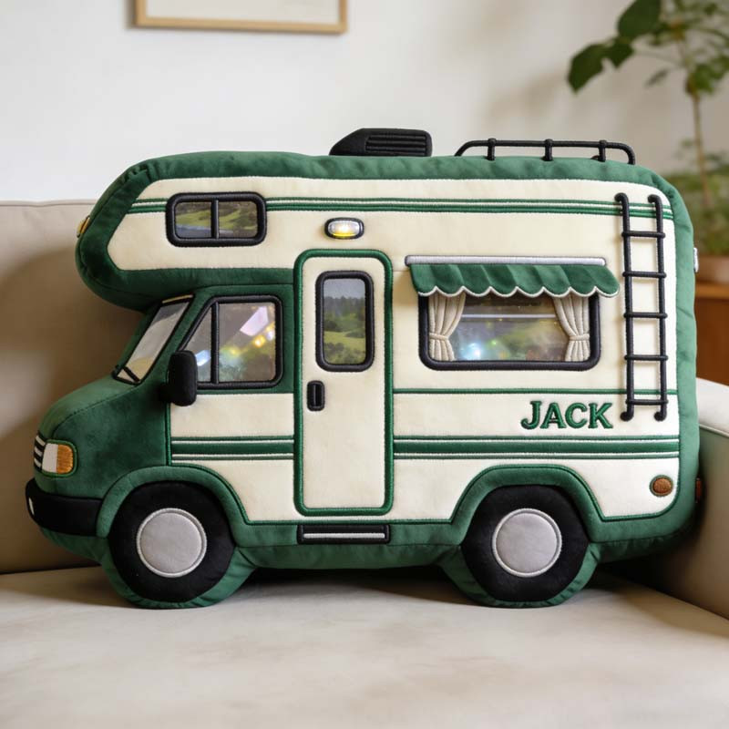 Personalized Camping Pillow Custom Name RV Plush Camping Lover Gift Idea - Tradiviet