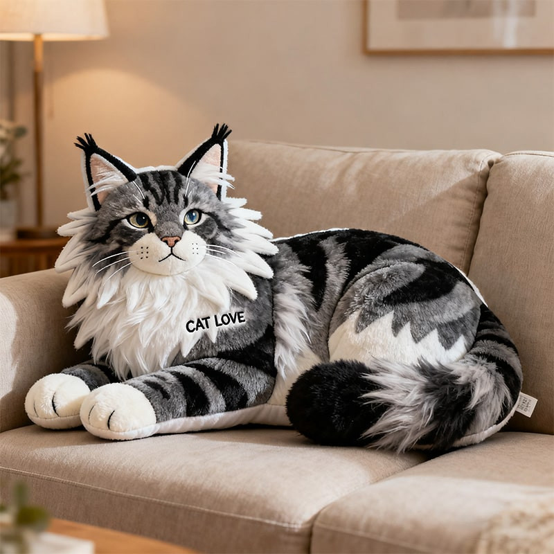 Personalized Cat Lover Shape Pillow Mother's Day Gift Ideas Last Minute - Tradiviet