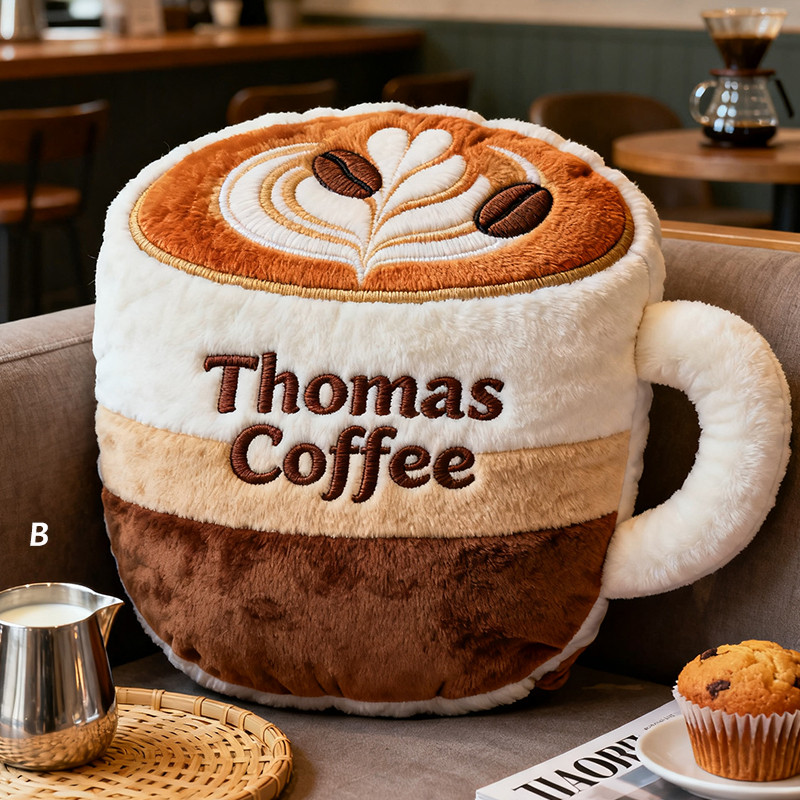 Personalized Coffee Cup Pillow Coffee Lover Sofa Decor Best Gifts For Barista - Tradiviet