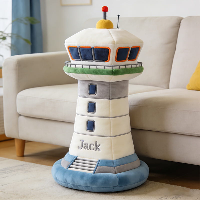 Personalized Control Throw Pillow Airport Tower Plush Idea Gift For Friends - Tradiviet
