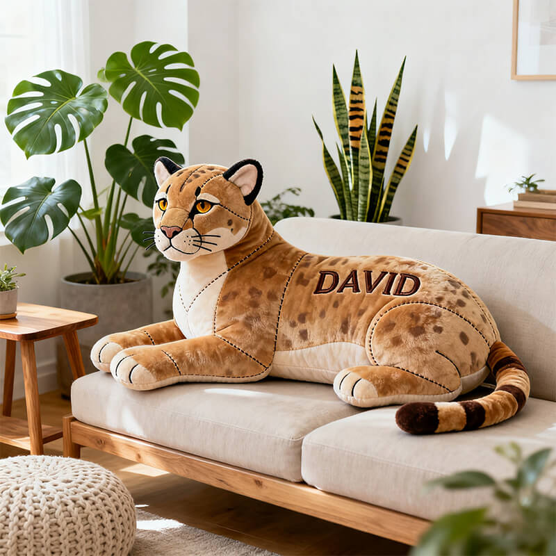 Personalized Cougar Pillow Animal Lover Plush Unique Gift for Husbands - Tradiviet